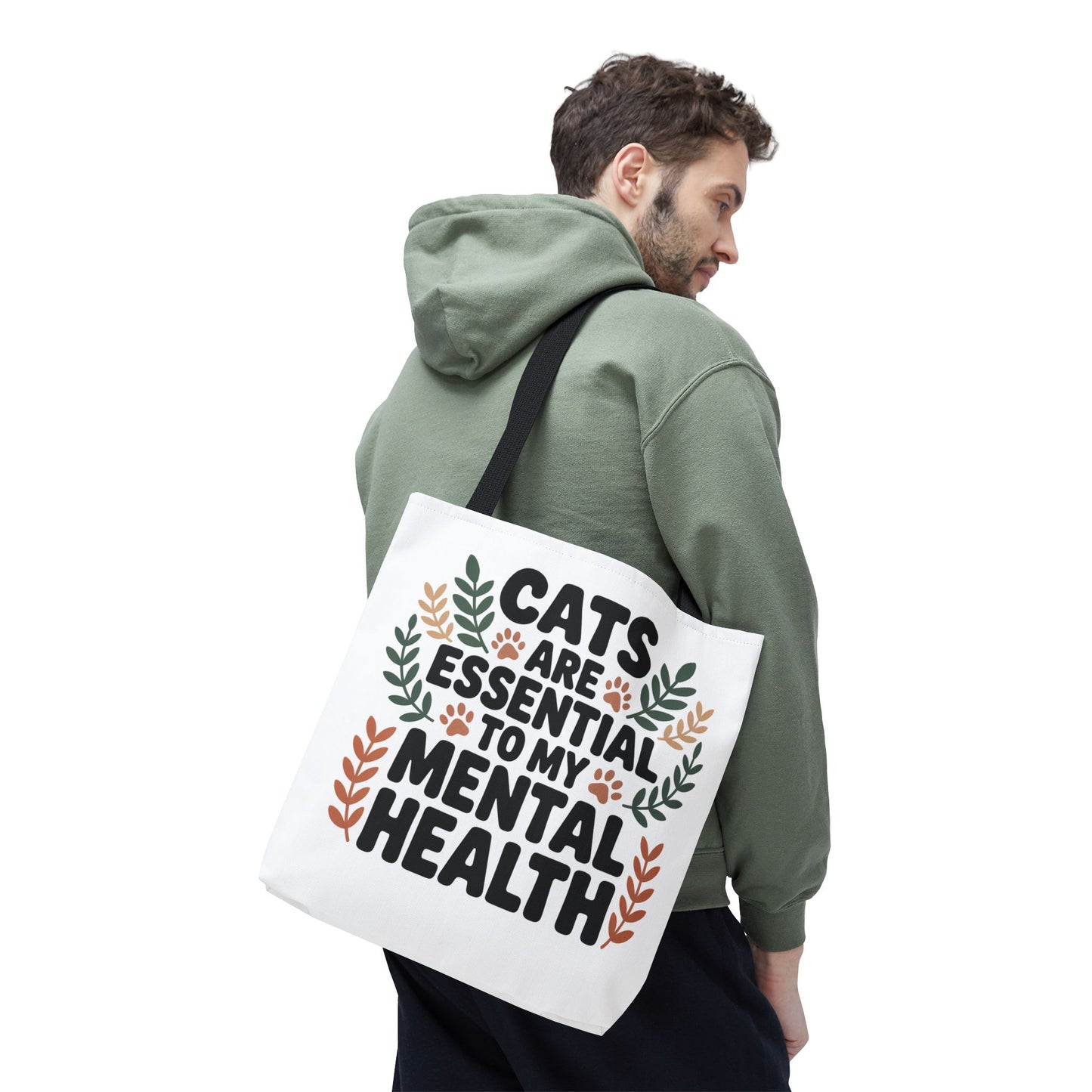 Cats are Essential to my Mental Health Tote Bag (AOP)