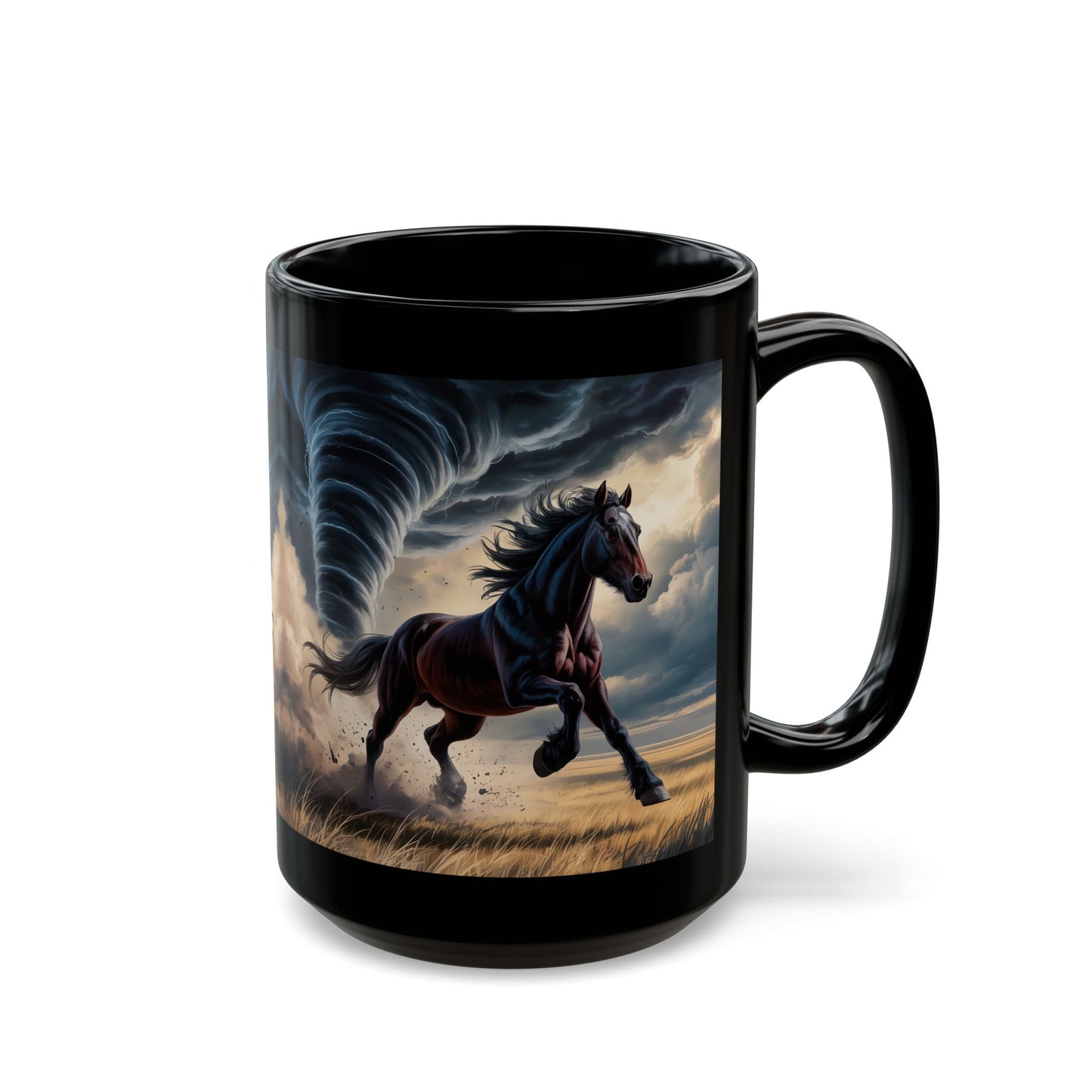 Tornado Horse Black Mug (11oz, 15oz)