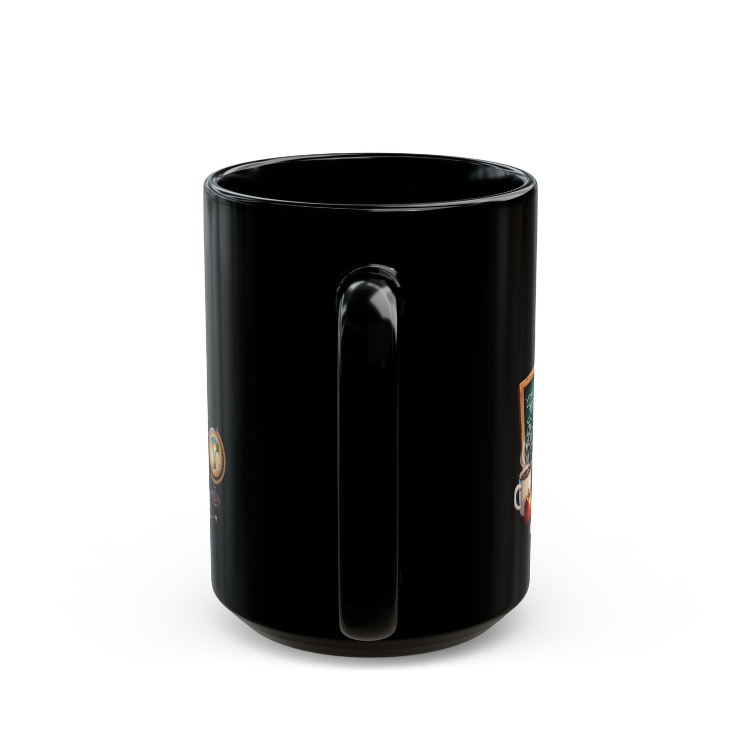 Teacher Owl birthday Black Mug (11oz, 15oz)