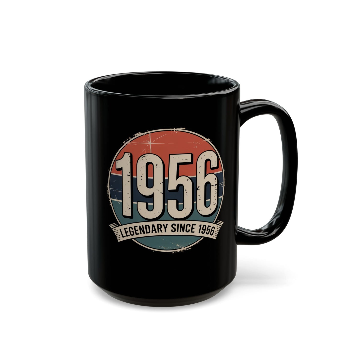 Legendary Since 1956 (70th Birthday) Black Mug (15oz)