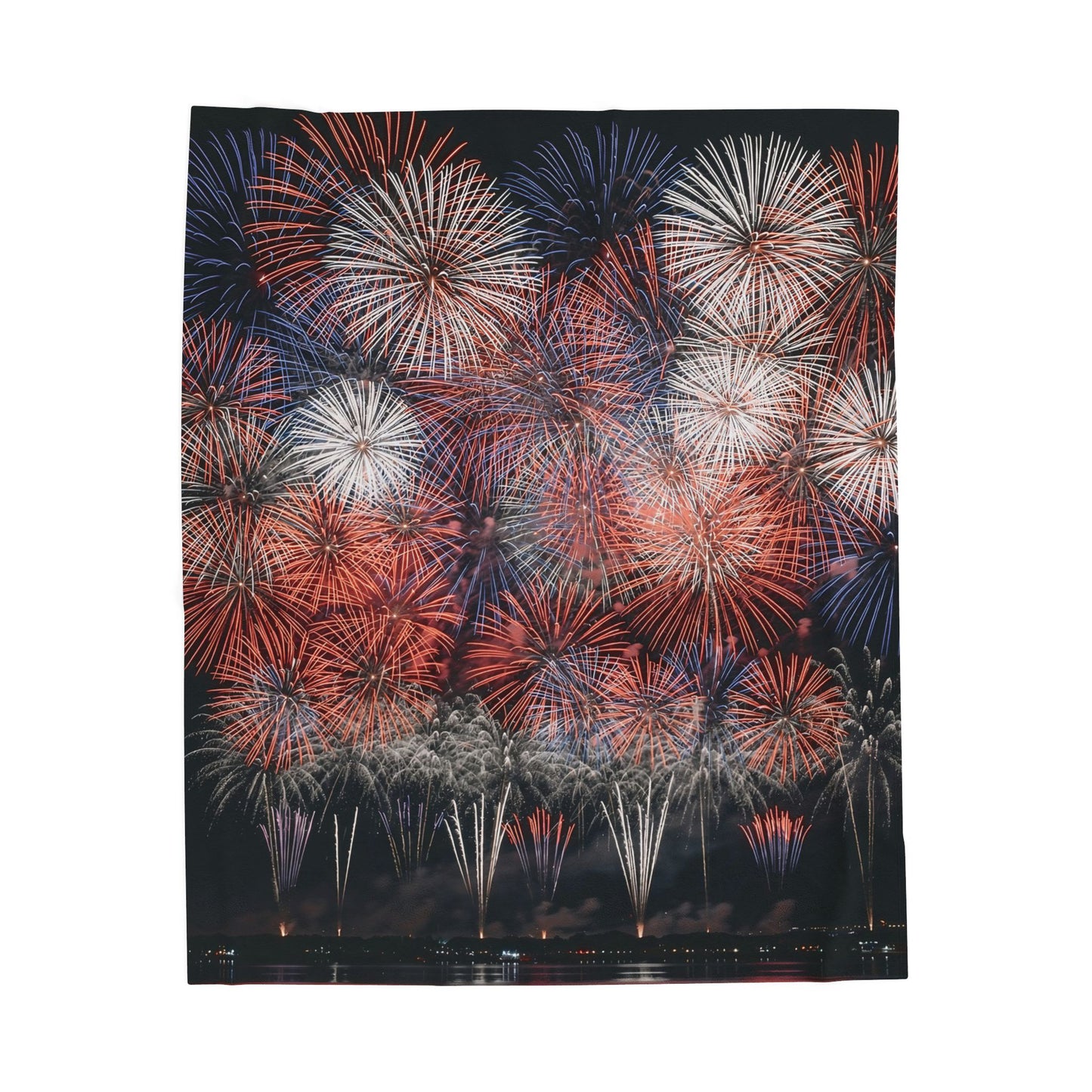 Fireworks Throw Blanket 60x80 – Patriotic Americana Celebration Decor – Soft Plush Accent for Couch Bed Chair – by Lair Gadgets
