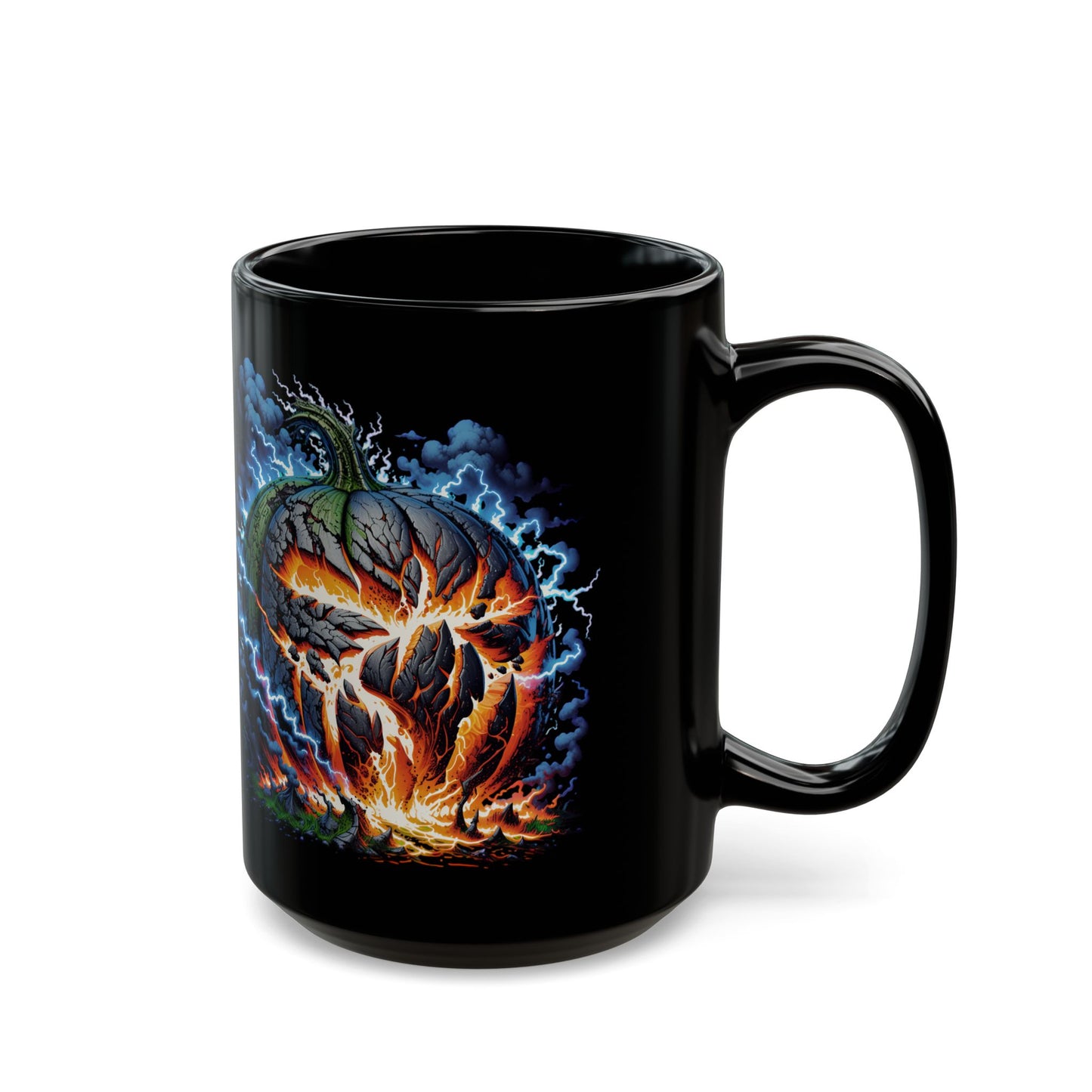 Storm Pumpkin Black Mug (15oz)