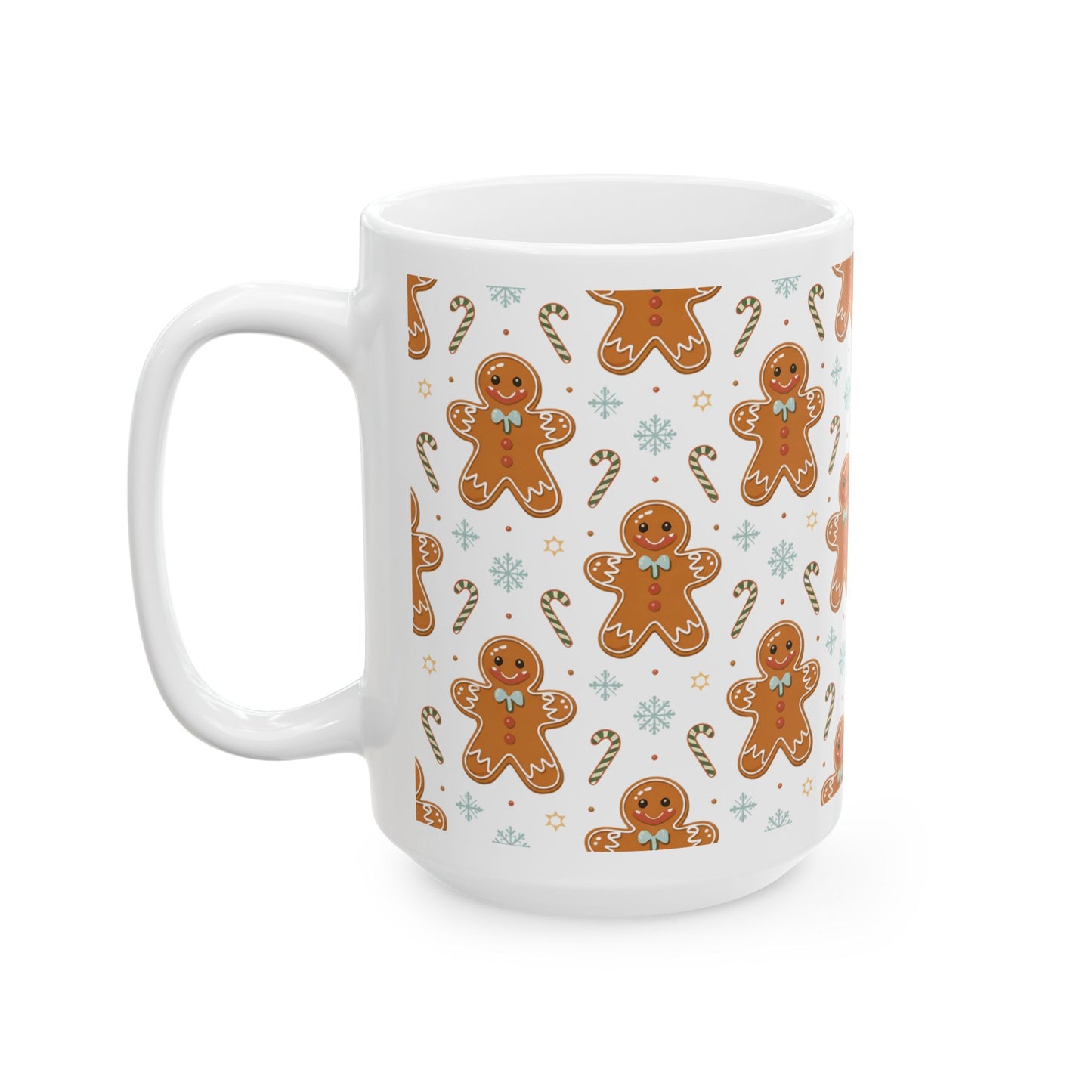 Gingerbread Holiday Mug, Festive Coffee Cup, Seasonal Gift, Winter Wonderland Mug, Christmas Tea Mug, Cute Kitchen Decor