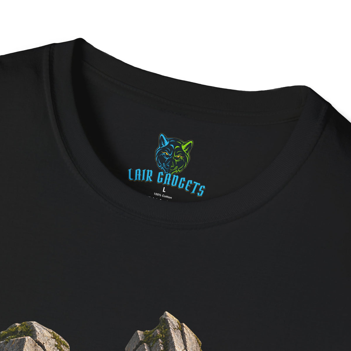 Stone giant holding a flower graphic tee, alternate view