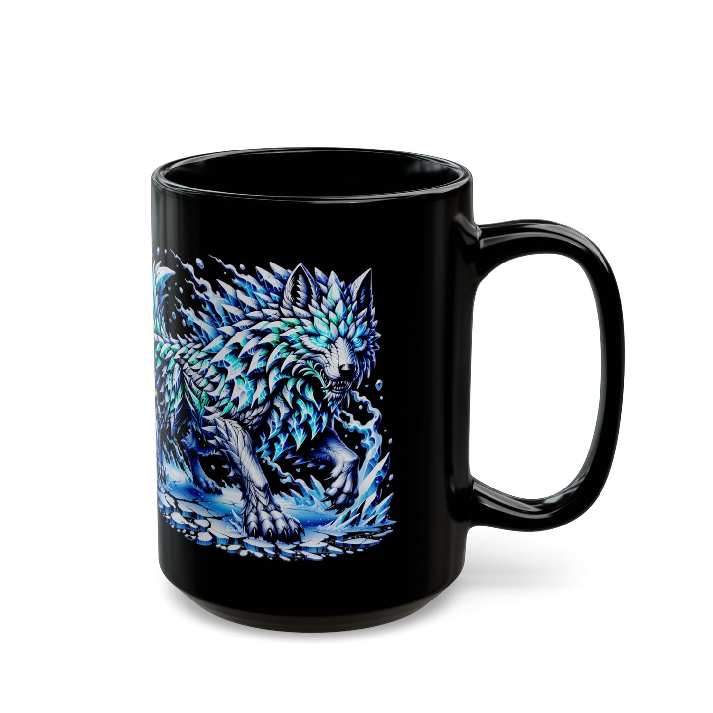 Ice Wolf 1st design Black Mug (11oz, 15oz)