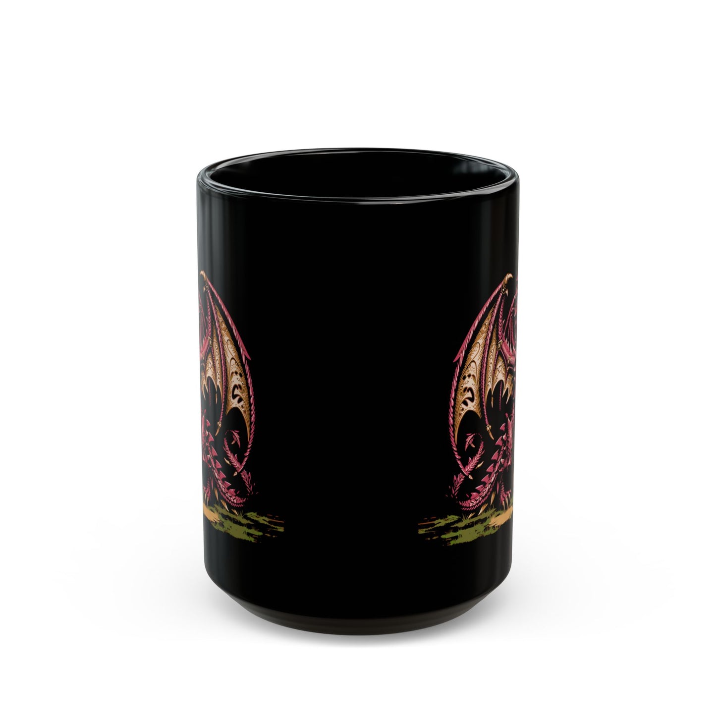 Red Dragon Book Black Mug (11oz, 15oz)