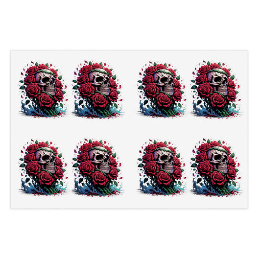 Skull & Roses Vinyl Sticker – Bold Gothic Aesthetic Decal by Lair Gadgets