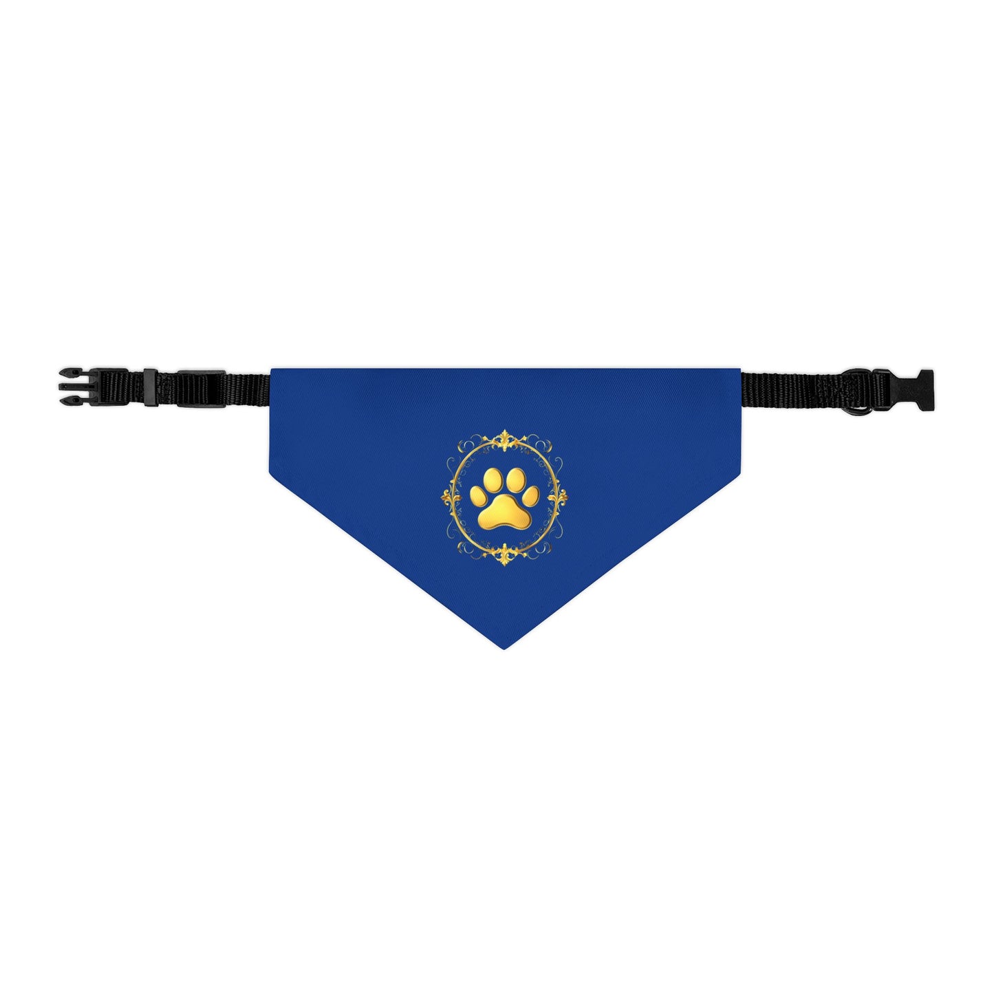 Blue Paw Print Pet Bandana Collar - Stylish Dog Accessory for Celebrations