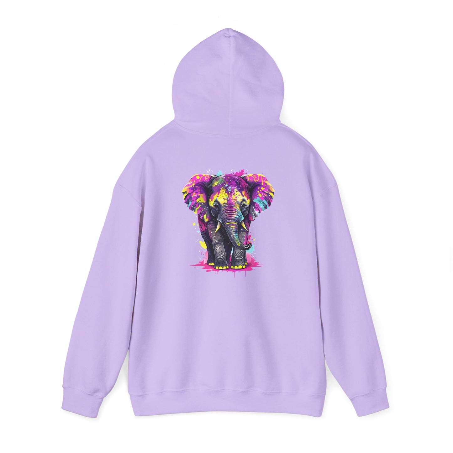 Colorful Elephant Art Hoodie for Men & Women, Cozy Heavy Blend Sweatshirt