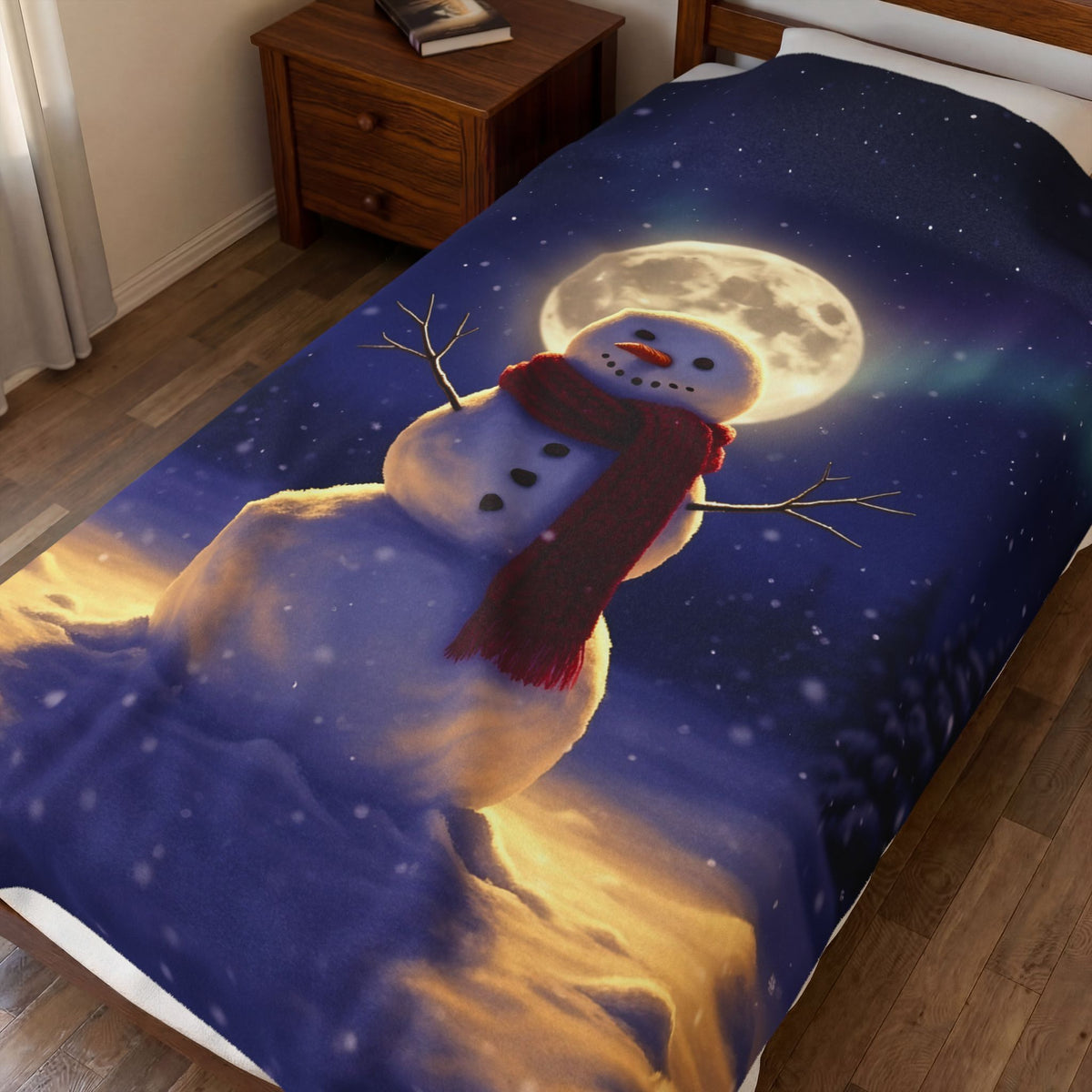 Snowman Velveteen Plush Blanket