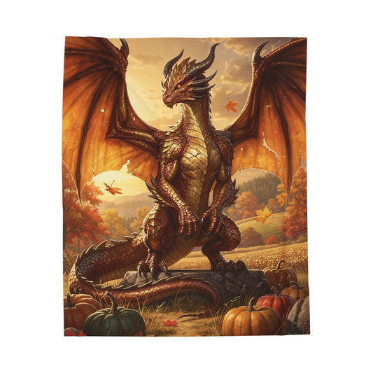 October Dragon Velveteen Plush Blanket