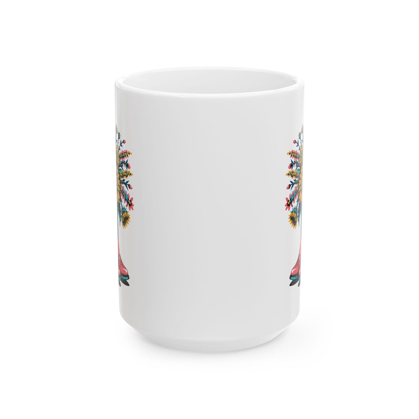Boots Bouque Ceramic Mug, (15oz)