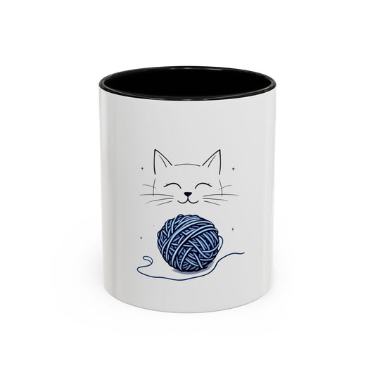 Cat Yarn Mug, Fun and Playful Coffee Cup Design for Cat Enthusiasts, Great for Daily Use