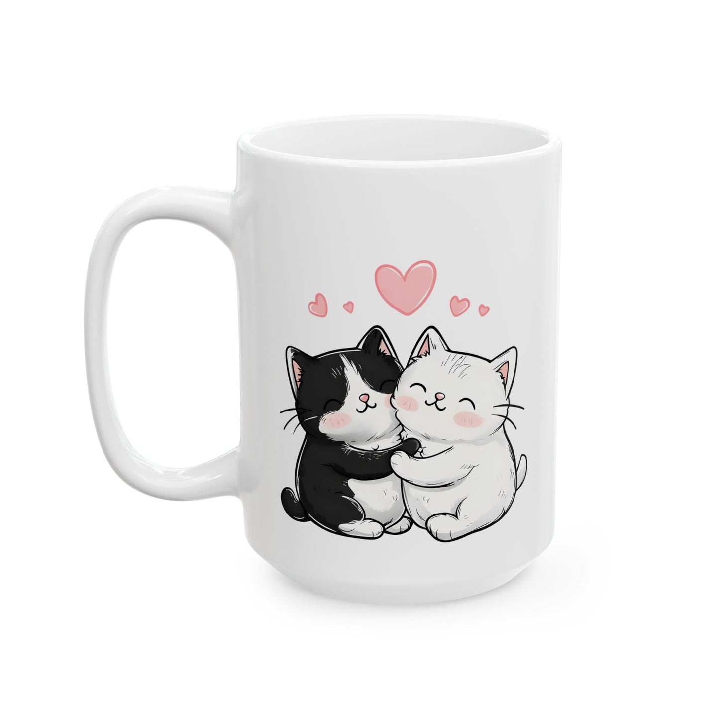 Cute Cat Lover's Ceramic Mug 15oz