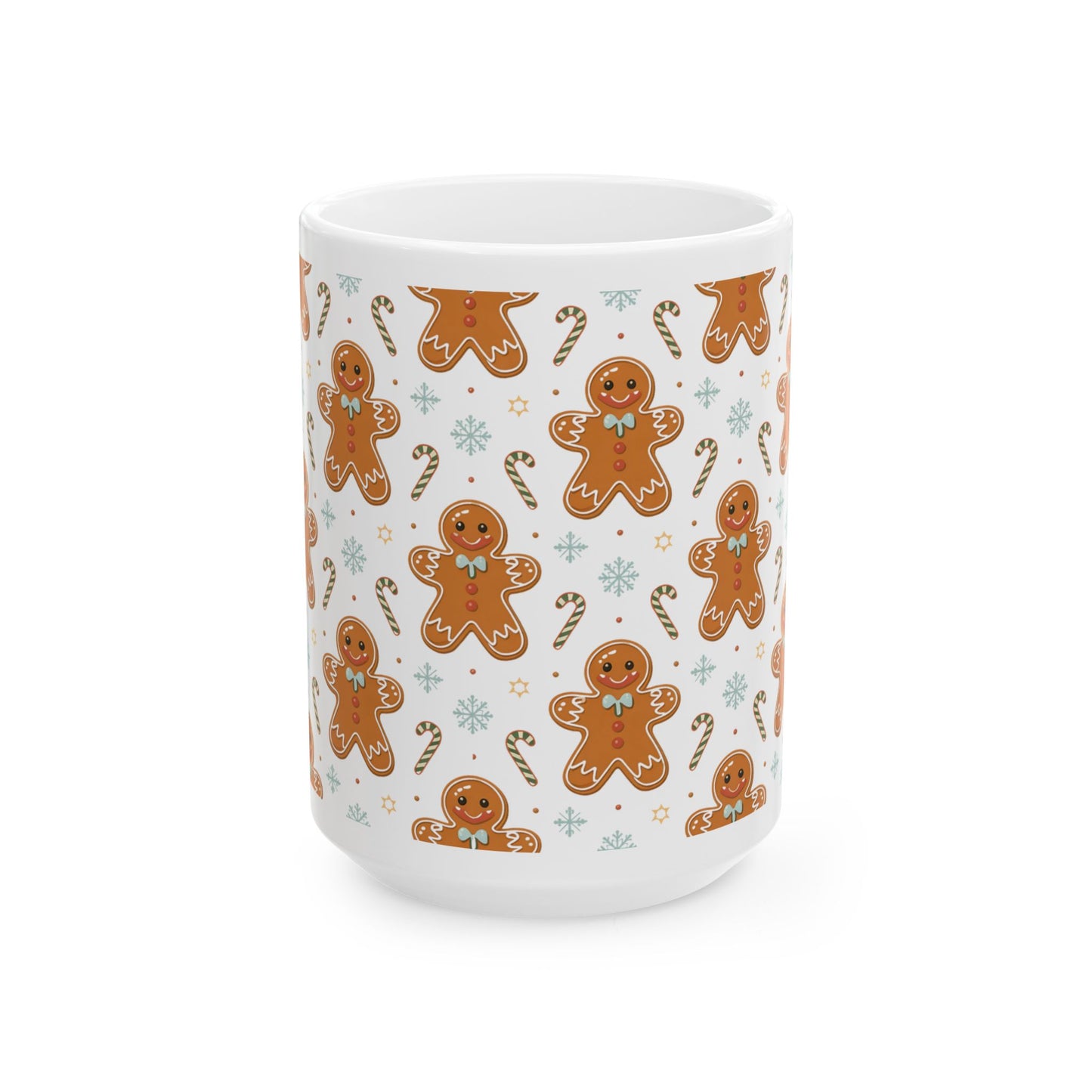 Gingerbread Holiday Mug, Festive Coffee Cup, Seasonal Gift, Winter Wonderland Mug, Christmas Tea Mug, Cute Kitchen Decor