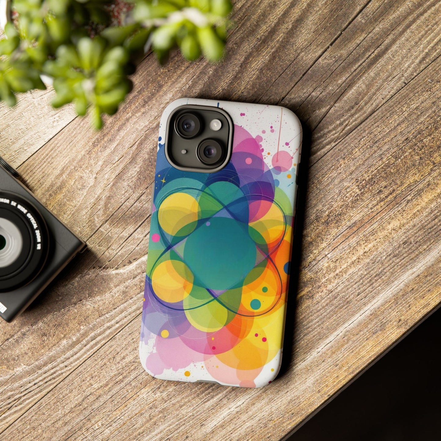 Vibrant Geometric Phone Case, Tough and Stylish Protection for Your Device