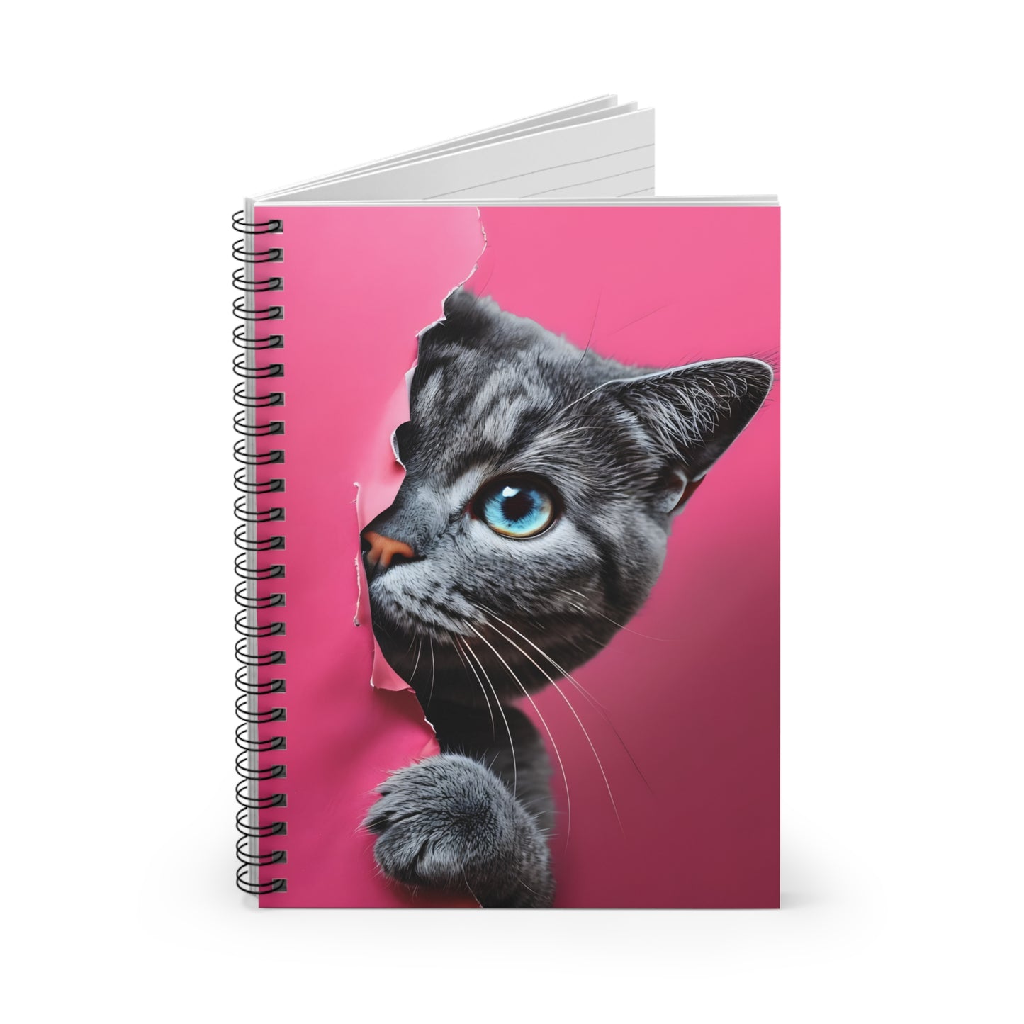 Cute Cat Spiral Notebook - Ruled Lines for Cat Lovers