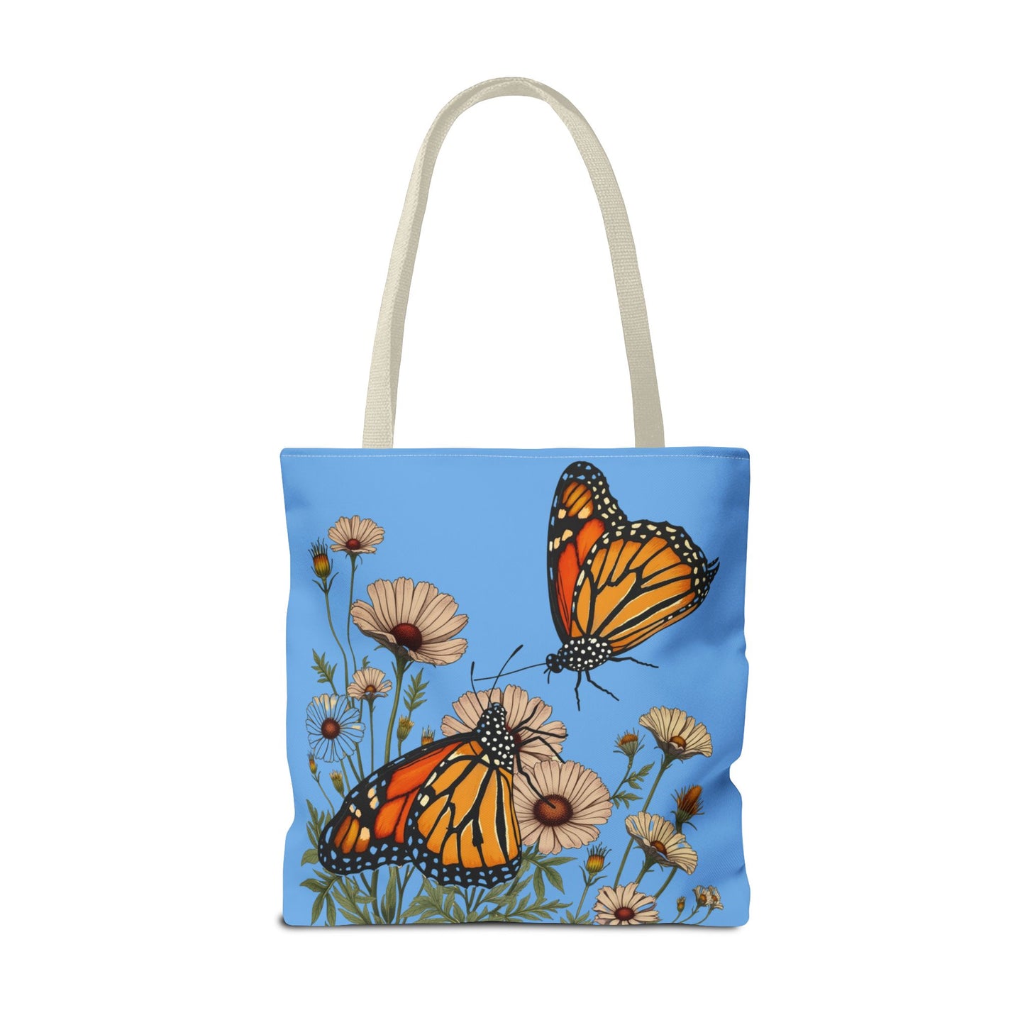 Butterfly Floral Tote Bag, Eco-Friendly Shopping Bag, Gift for Nature Lovers, Spring/Summer Fashion, Beach Bag, Reusable Grocery Bag
