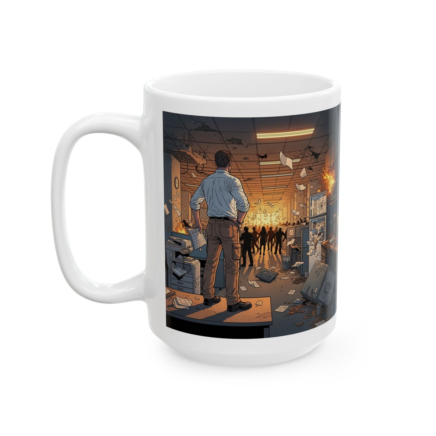 I Have A Plan - Office Chaos, Ceramic Mug 15 oz