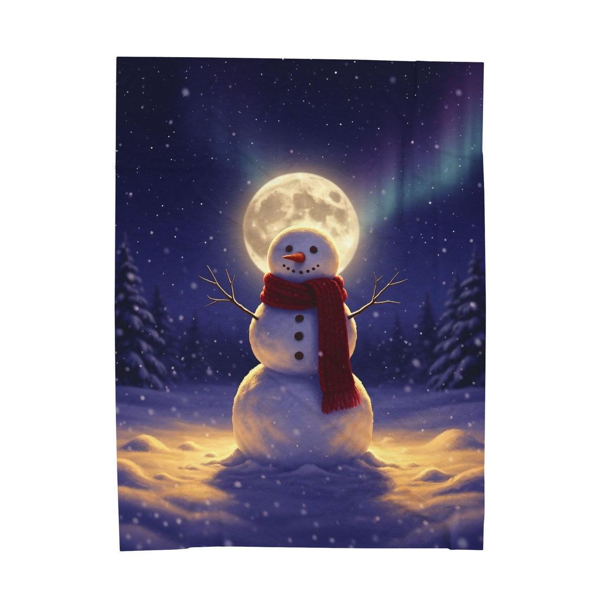 Snowman Velveteen Plush Blanket