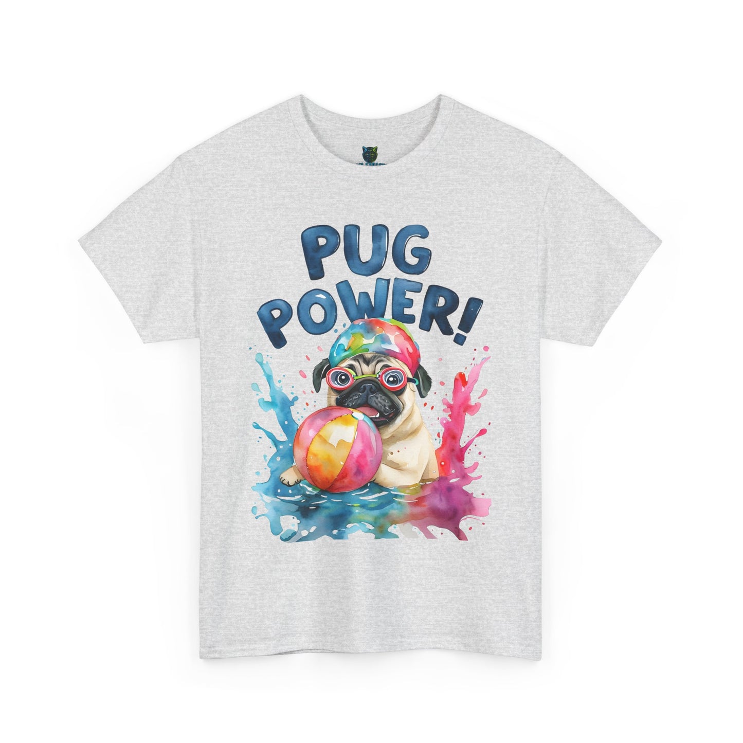 Pug Power Unisex Heavy Cotton Tee – Fun & Playful Dog Shirt