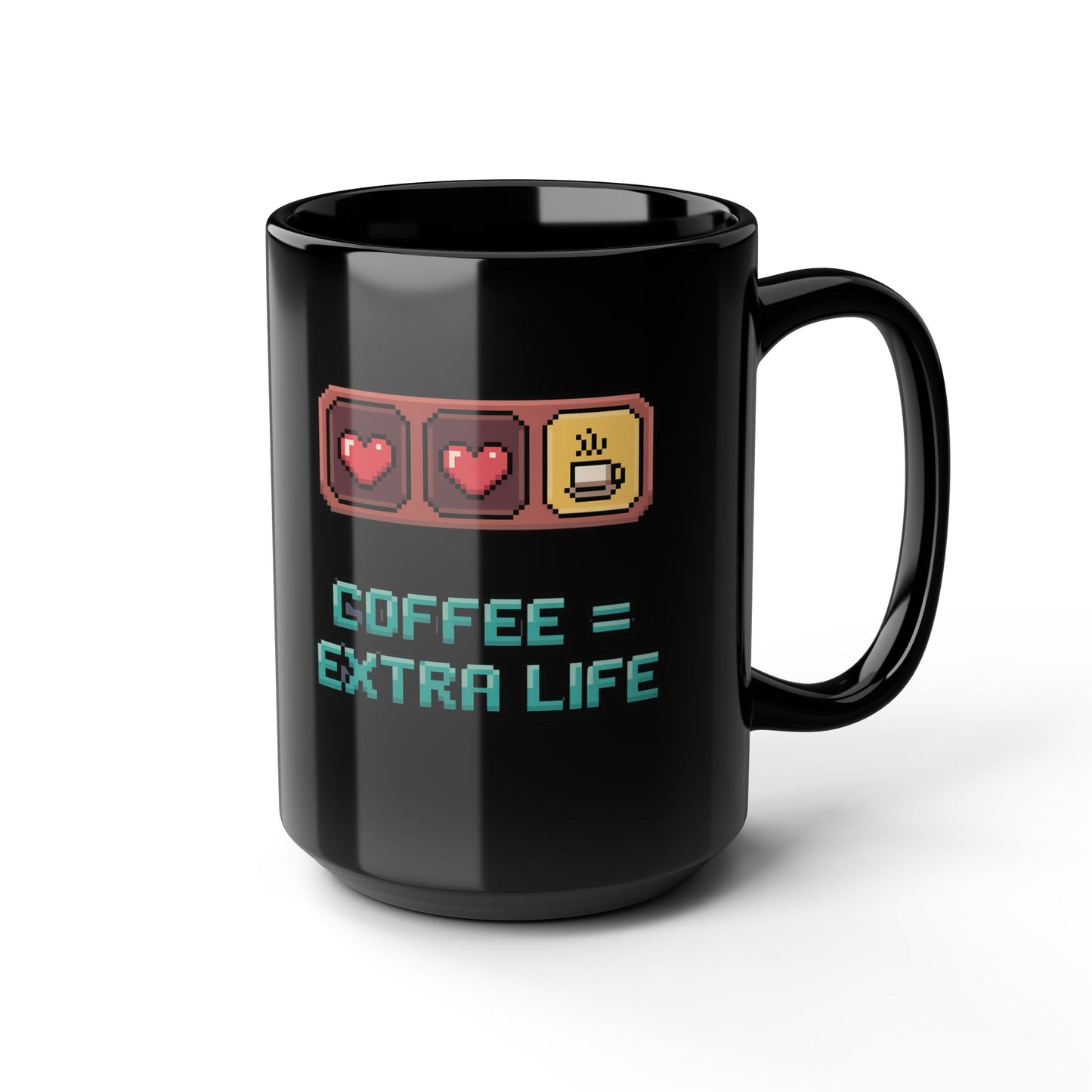 Gamer Coffee Mug - "Coffee = Extra Life" - Perfect Gift for Gamers, Coffee Lovers, Birthday, Holidays