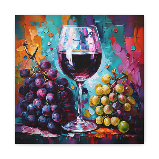 Colorful Wine-Themed Canvas Art - Perfect for Home Decor & Gifting