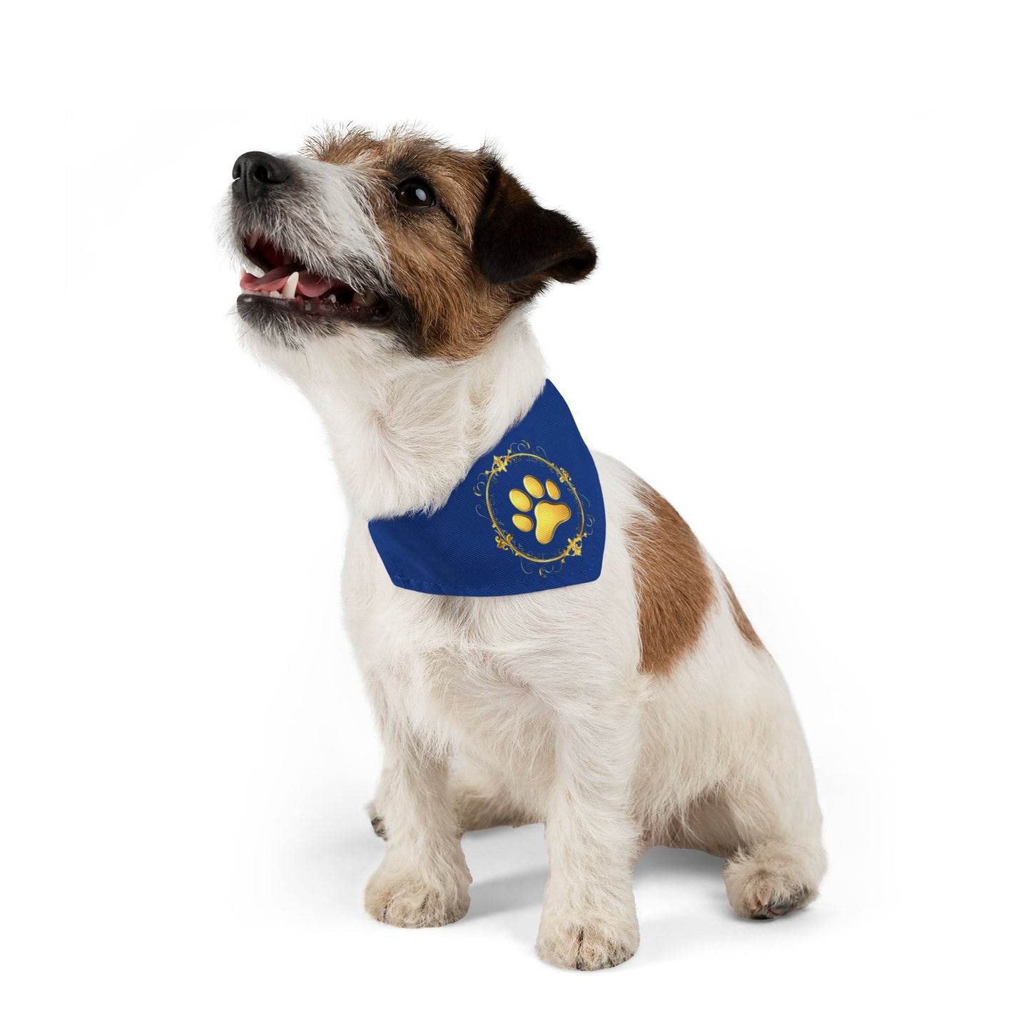 Blue Paw Print Pet Bandana Collar - Stylish Dog Accessory for Celebrations