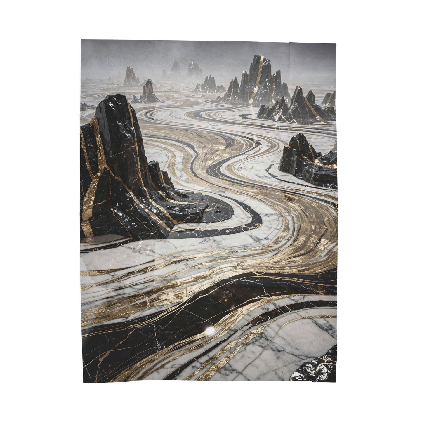 Marble Landscape 60x80 Velveteen Plush Blanket