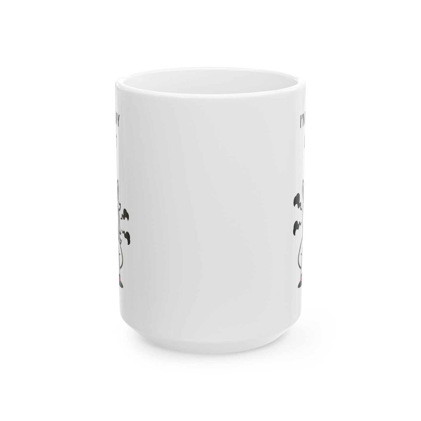 Funny Boundary Coffee Mug – I’m At My Limit Unicorn, 15oz Ceramic Mug for Office Work