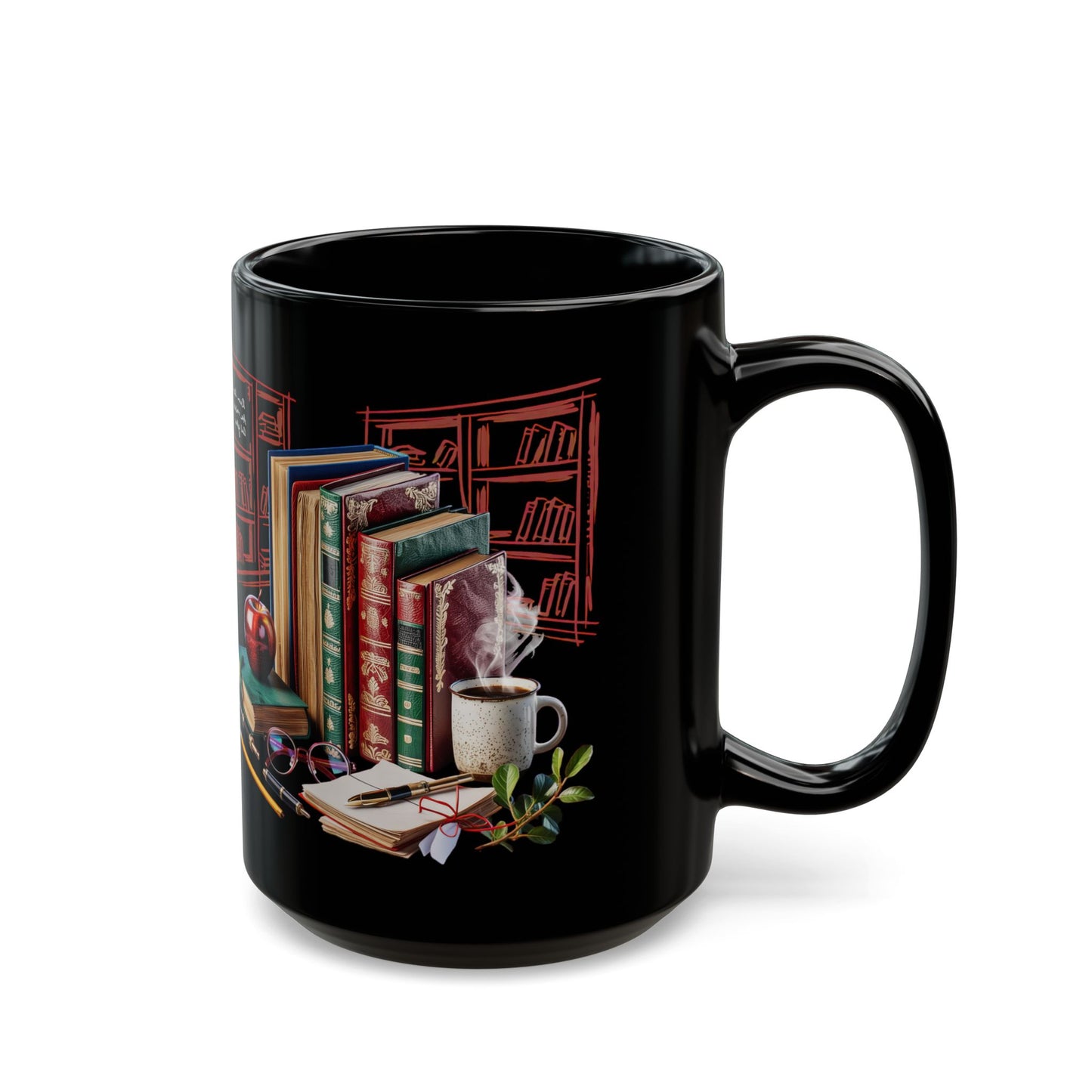 Teacher Books Black Mug (11oz, 15oz)