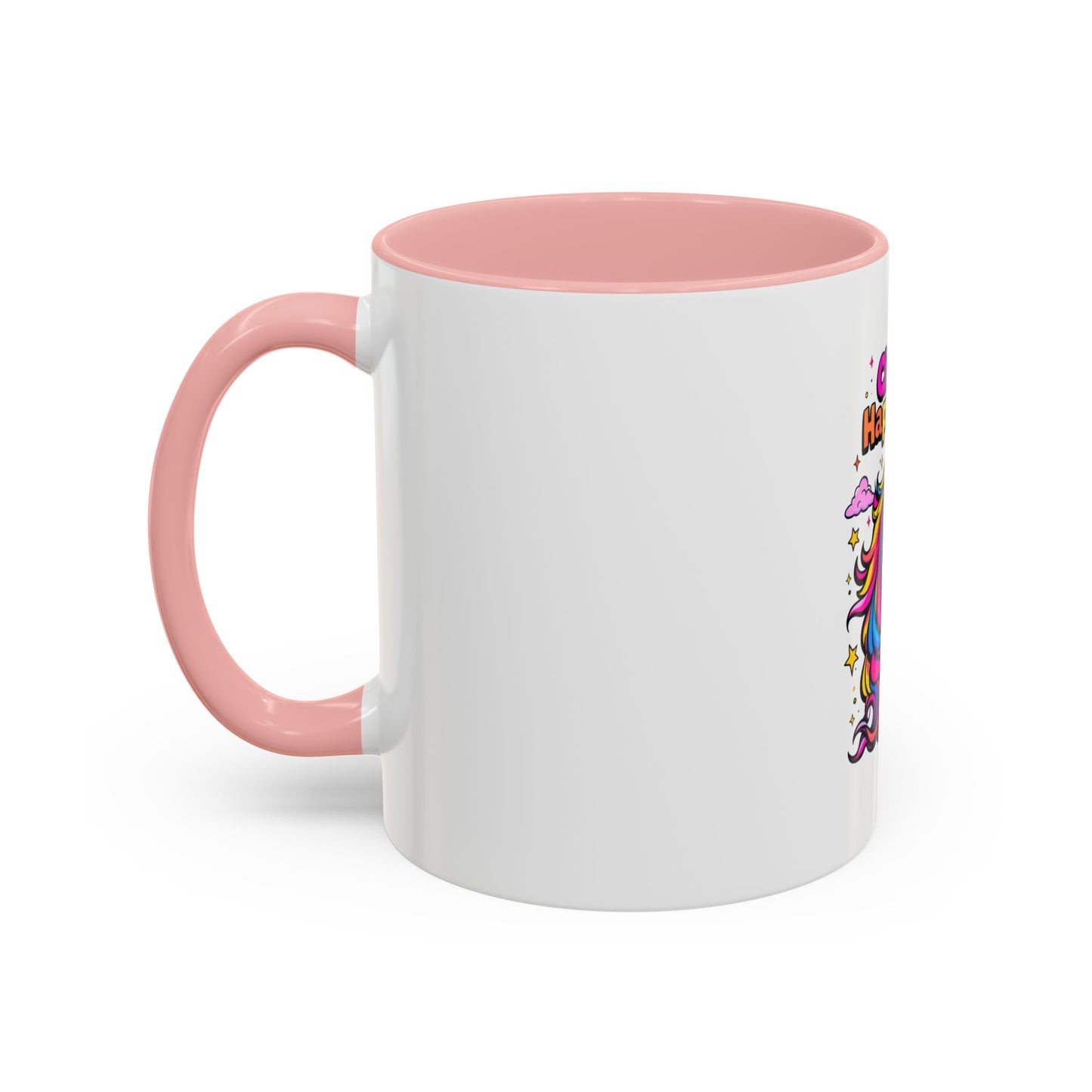 Unicorn Coffee Mug, 'Choose Happiness' Design, Glossy Finish for Morning Motivation