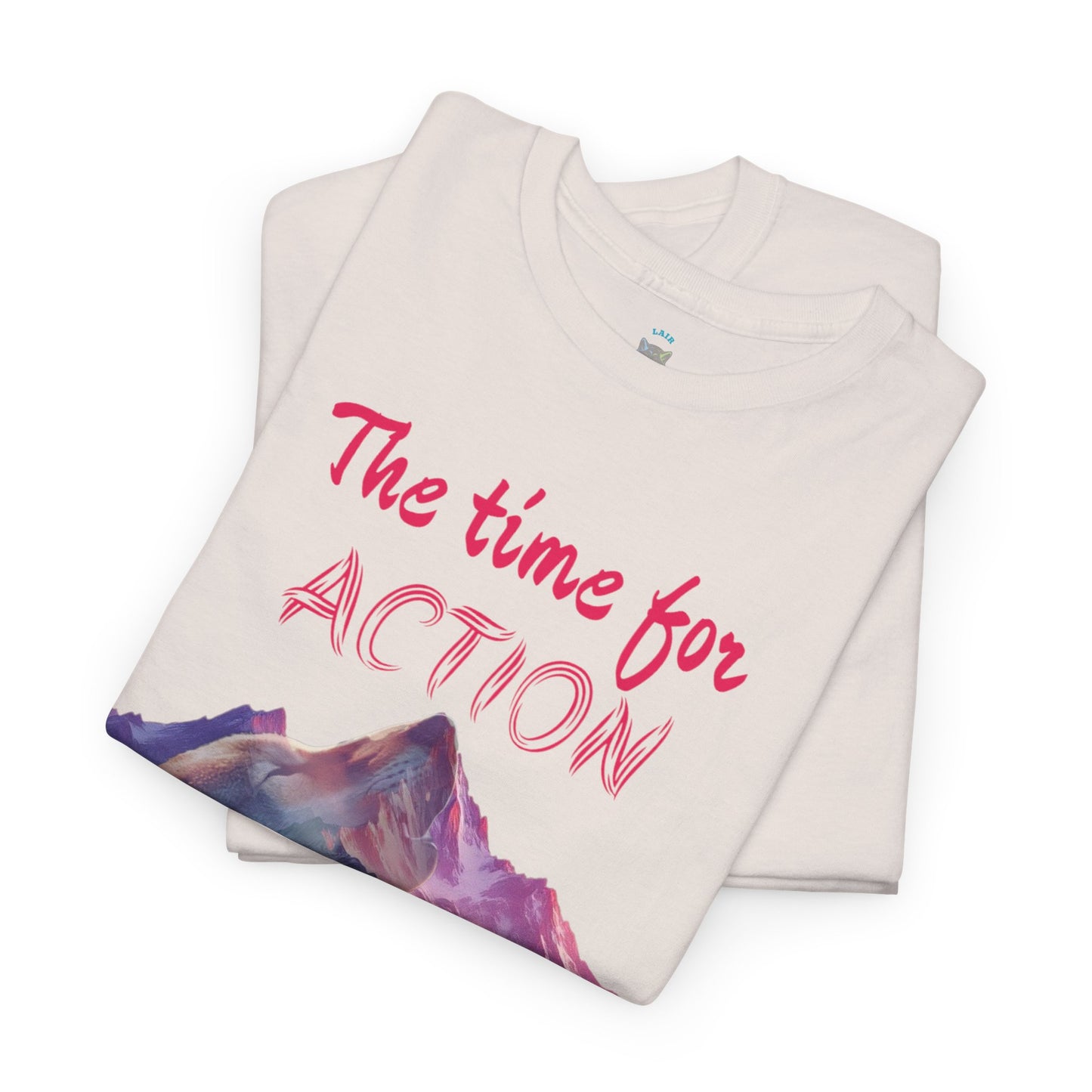 Motivational Unisex Heavy Cotton Tee - 'The Time for ACTION is NOW'