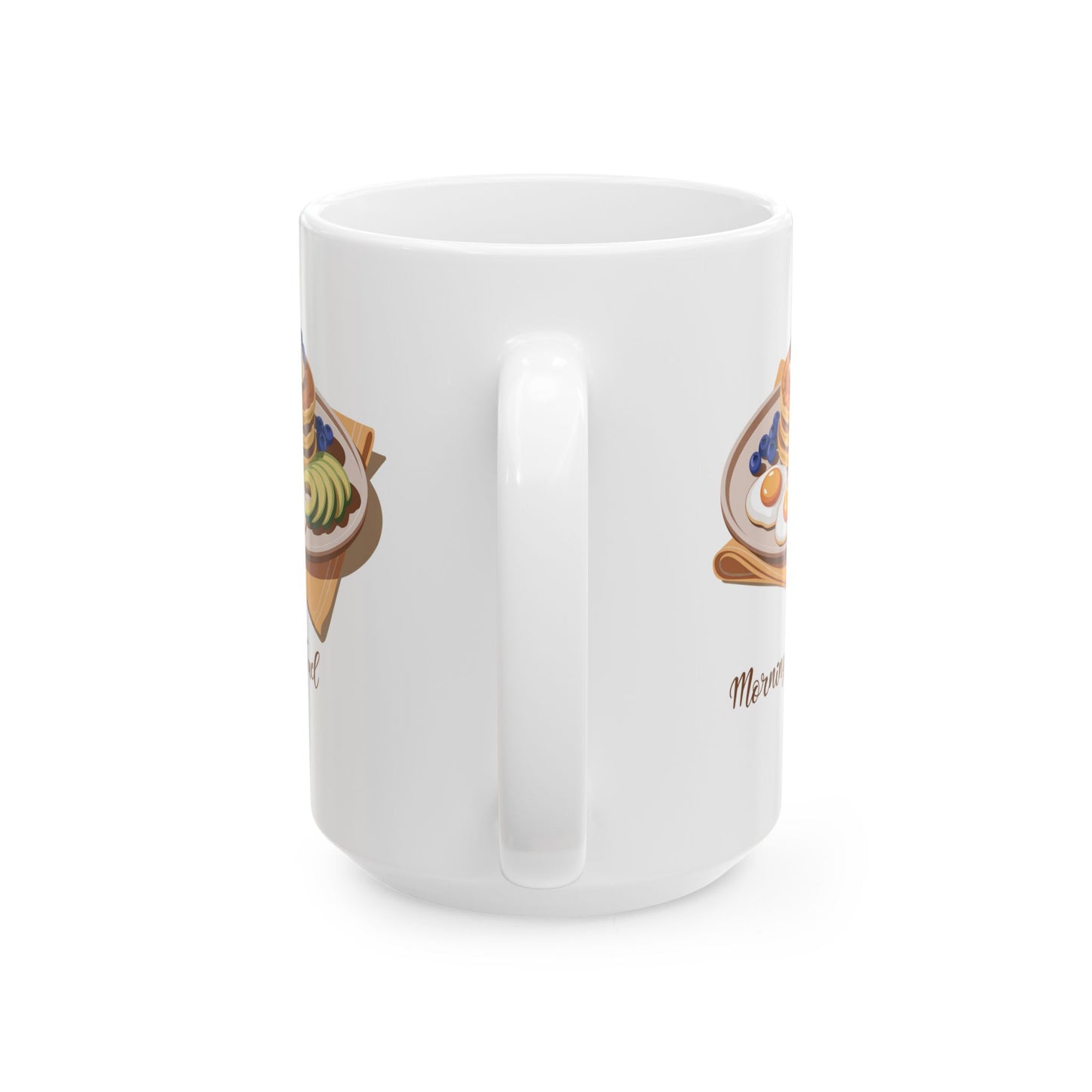 Monster Digital -  Breakfast Charcuterie Ceramic Mug — Avocado Toast & Bagel Coffee Cup (15oz)