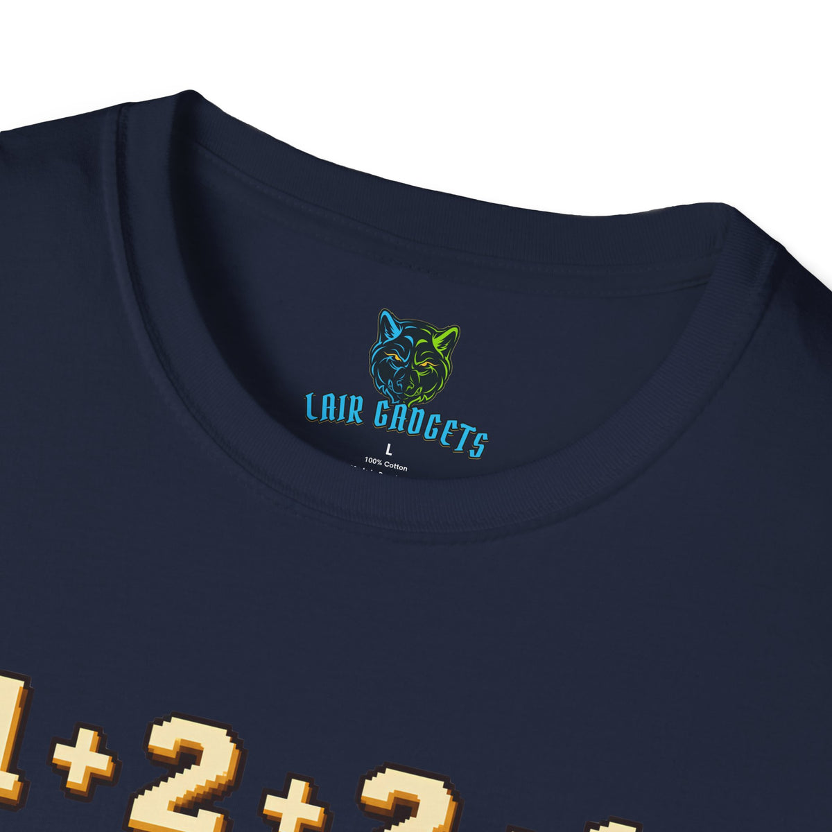 1+2+2+1 pixel art candelabra graphic tee, alternate view