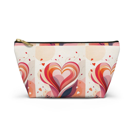 Romantic Heart Accessory Pouch - Cute and Stylish Storage for Daily Essentials