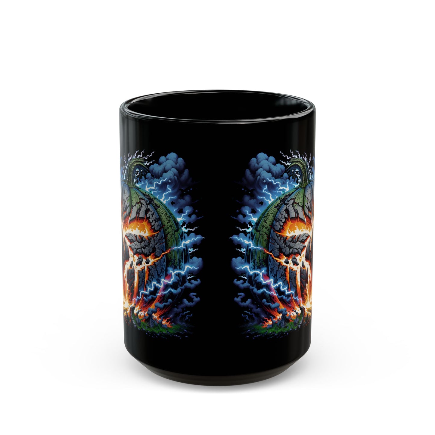 Storm Pumpkin Black Mug (15oz)