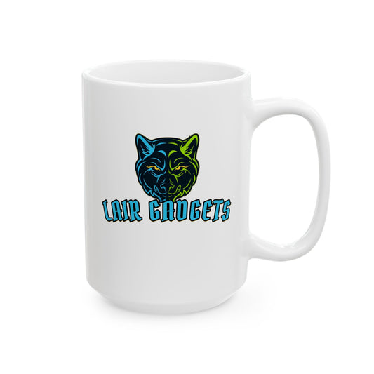 Liar Gadgets Wolf Mug, Colorful Ceramic Animal Cup for Coffee Lovers, Perfect Gift for Wildlife and Nature Enthusiasts