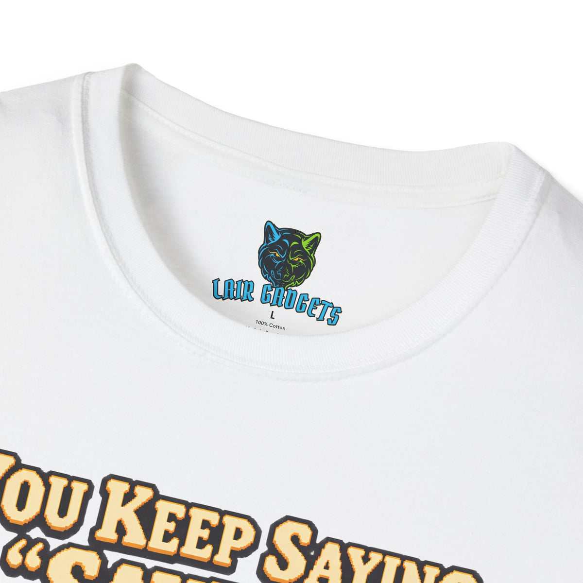 You Keep Saying Saved I Don’t Think You Did pixel art RPG graphic tee, alternate view
