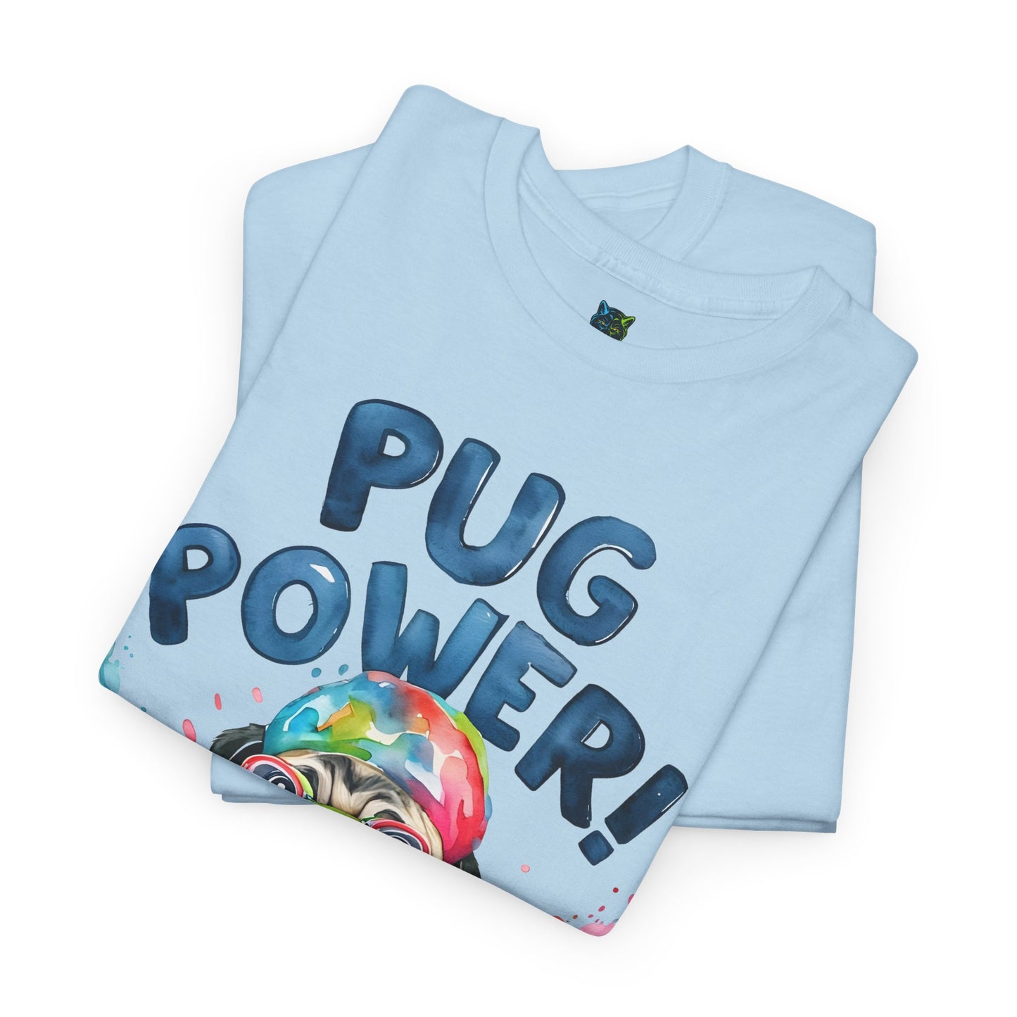 Pug Power Unisex Heavy Cotton Tee – Fun & Playful Dog Shirt