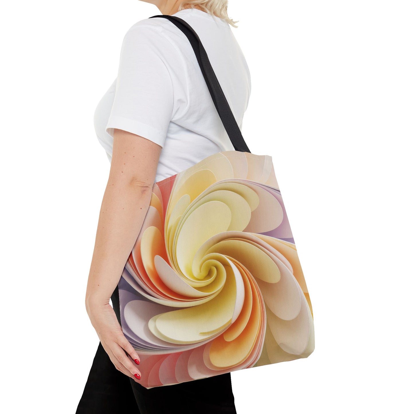 Abstract Floral Flow Tote Bag 16x16