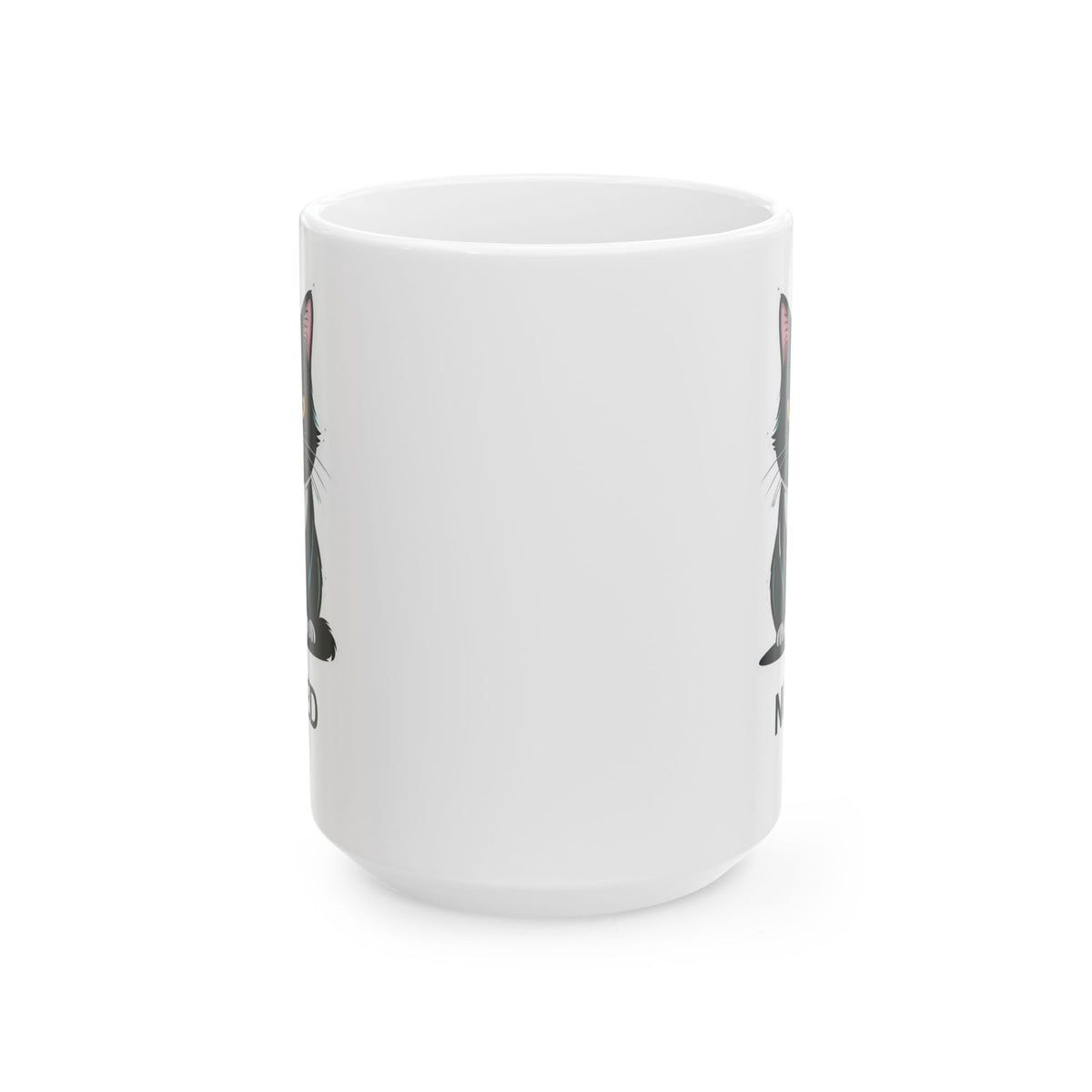 Noted Tuxedo Cat Office Coffee Mug – 15oz White Ceramic