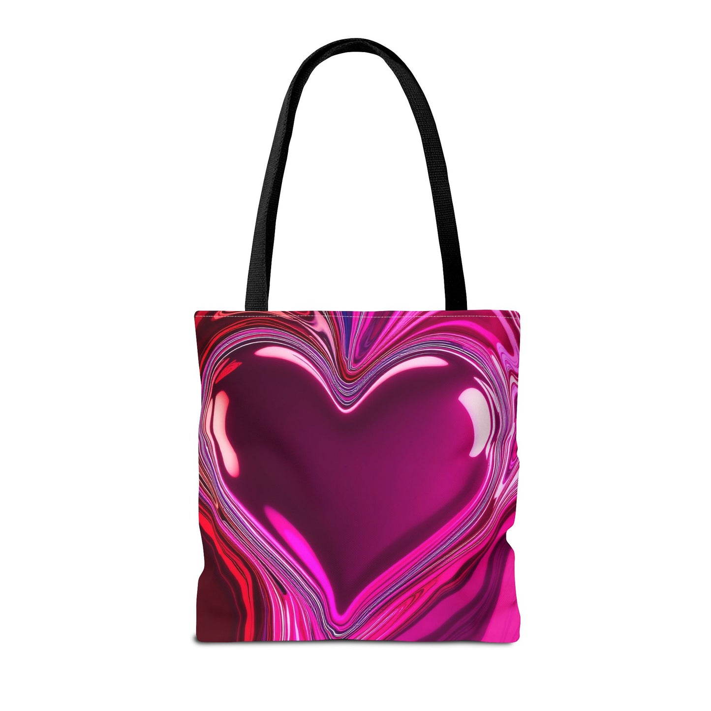 Paint Spill Heart Tote Bag (AOP)