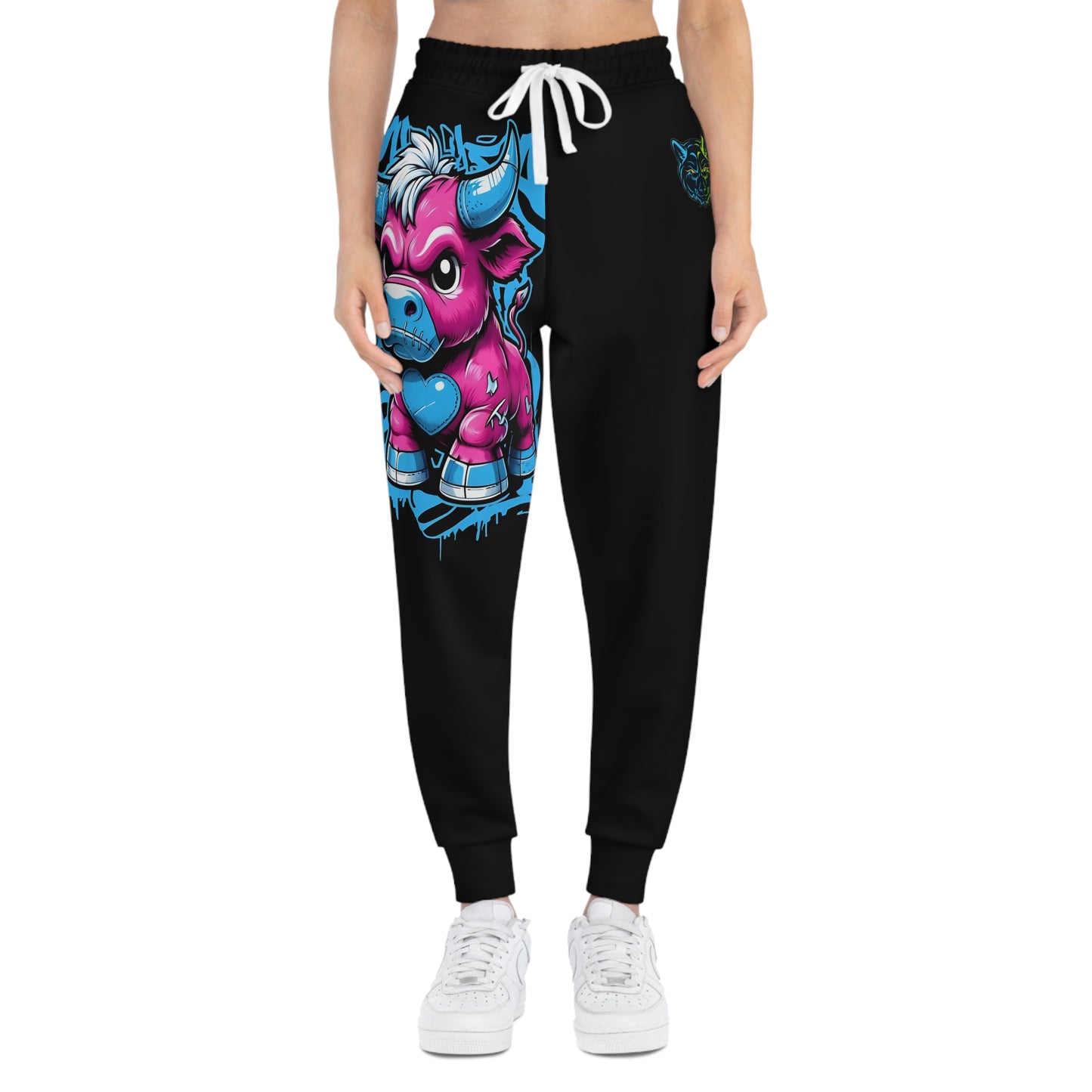 Lair Gadgets Pink Cartoon Bull Athletic Joggers for Comfort and Style