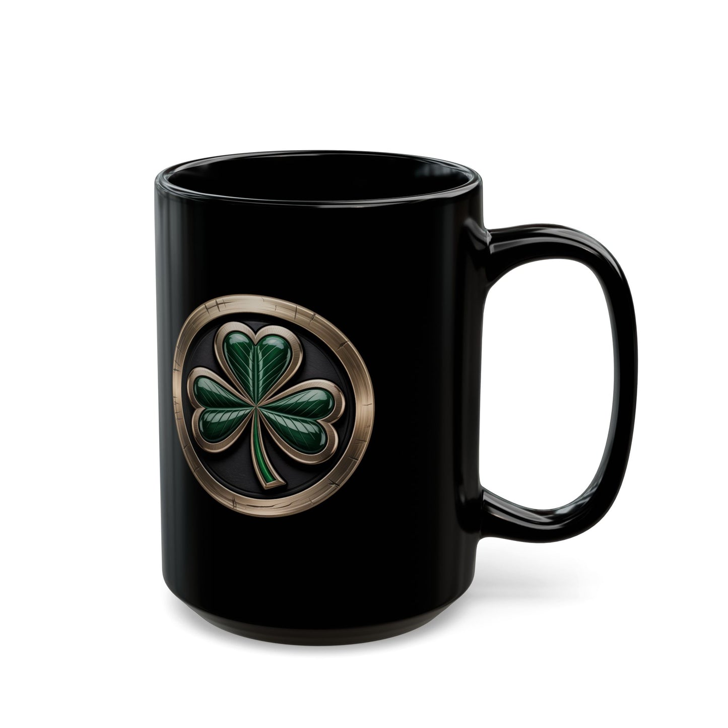 Lair Gadgets Shamrock Black Mug (15oz) and 11oz