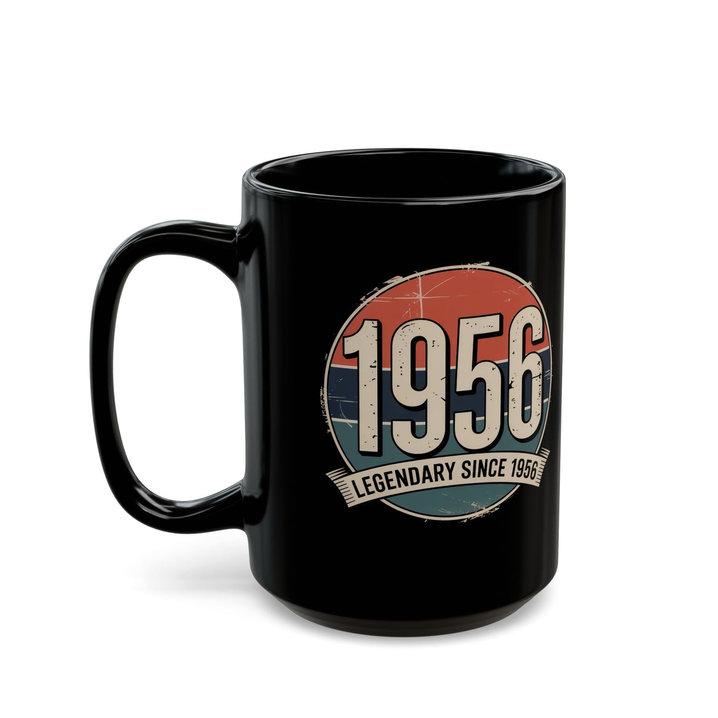 Legendary Since 1956 (70th Birthday) Black Mug (15oz)