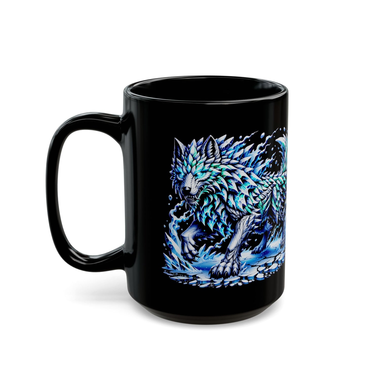 Ice Wolf 1st design Black Mug (11oz, 15oz)