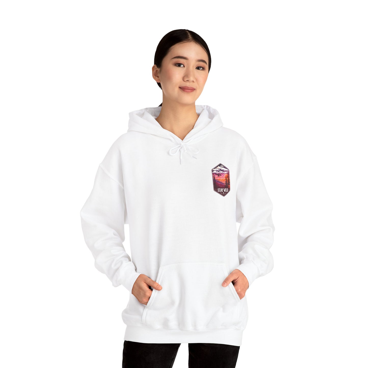 Retro Vibe Unisex Heavy Blend™ 'Stay Wild' Hooded Sweatshirt - Perfect for Chill Days and Cozy Nights