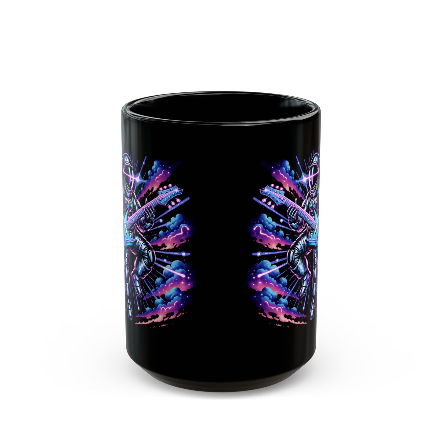 Space man guitar Black Mug (11oz, 15oz)