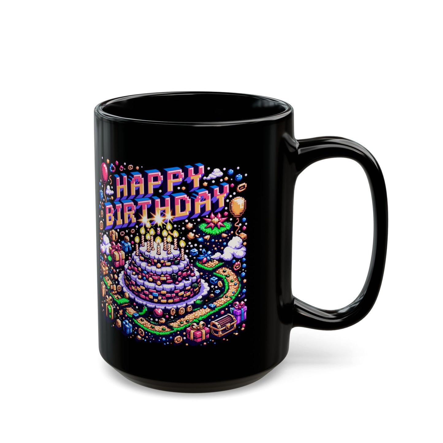 Gamer Style Birthday Black Mug (11oz, 15oz)
